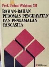 Image of Bahan-bahan pedoman penghayatan dan pengamalan pancasila