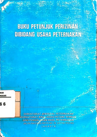 Image of Buku Petunjuk Perizinan Di bidang Usaha Peternakan