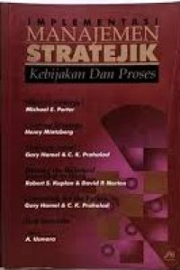 Image of Implementasi manajemen stratejik : kebijakan dan proses