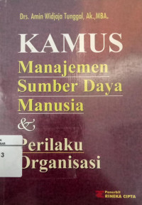 Image of Kamus Manajemen SDM Dan Perilaku Organisasi