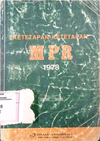 Image of Ketetapan-ketetapan MPR 1978