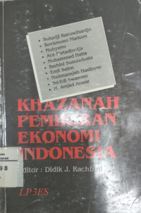 Image of Khazanah pemikiran ekonomi Indonesia