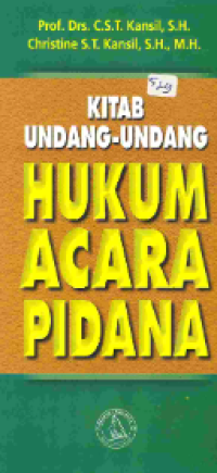 Image of Kitab undang-undang hukum acara pidana (KUHP)
