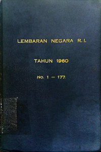 Image of Lembaran negara RI tahun 1960 no.1-177