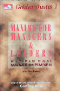 Image of Maxims for Managers and Leaders
