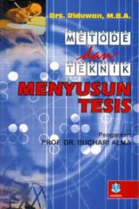 Image of Metode dan Teknik Menyusun Tesis