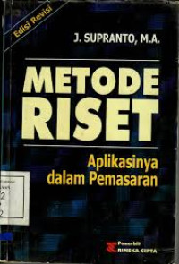 Image of Metode riset: aplikasinya dalam pemasaran