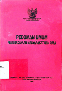 Image of Pedoman Umum Pemberdayaan Masyarakat Dan Desa