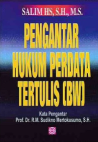 Image of Pengantar hukum perdata tertulis (BW)
