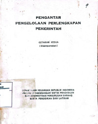 Image of Pengantar Pengelolaan Perlengkapan Pemerintah