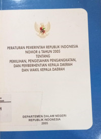 Image of Peraturan Pemerintah RI Tentang No 6 Tahun 2005
