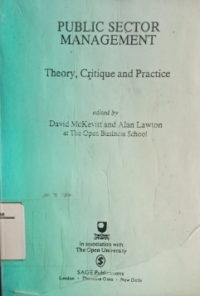Image of Public sector management theory. critigue. and practice