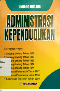 Image of Undang-Undang Administrasi Kependudukan