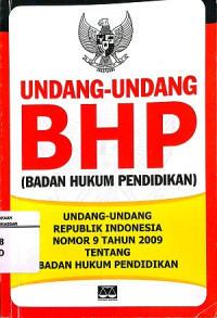 Image of Undang-Undang BHP (Badan Hukum Pendidikan)