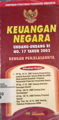 Image of Undang-undang keuangan negara (UU No.17 Thn 2003)
