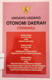 Image of Undang-Undang Otonomi Daerah (Terbaru)