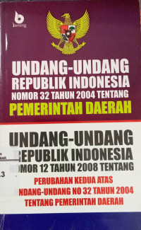 Image of Undang-Undang Republik Indonesia Pemerintahan Daerah